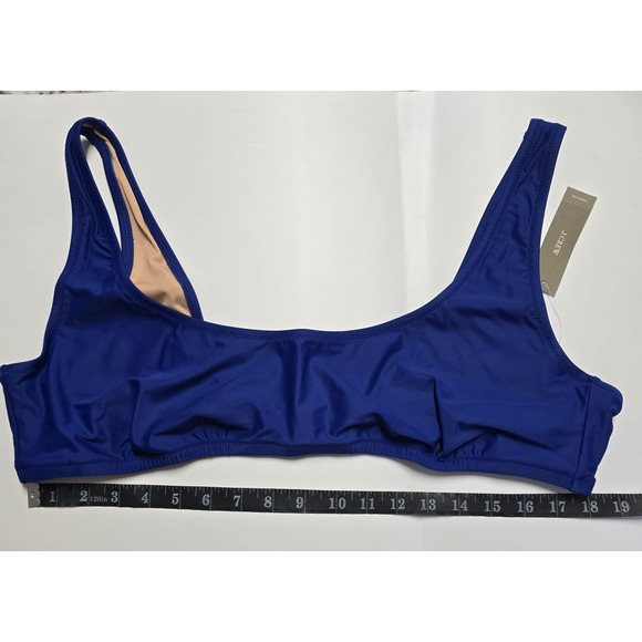 J Crew Heritage Scoop Neck Bikini‎ Top Size 2X Blue BX611 - Picture 7 of 7